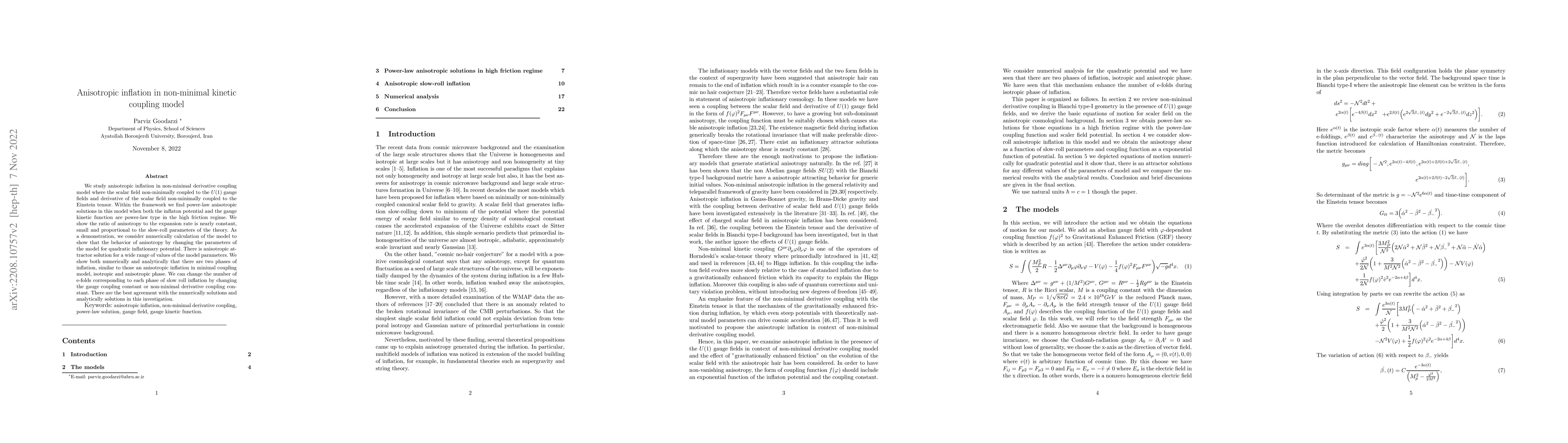 Thumbnail for Anisotropic inflation in non-minimal kinetic coupling model