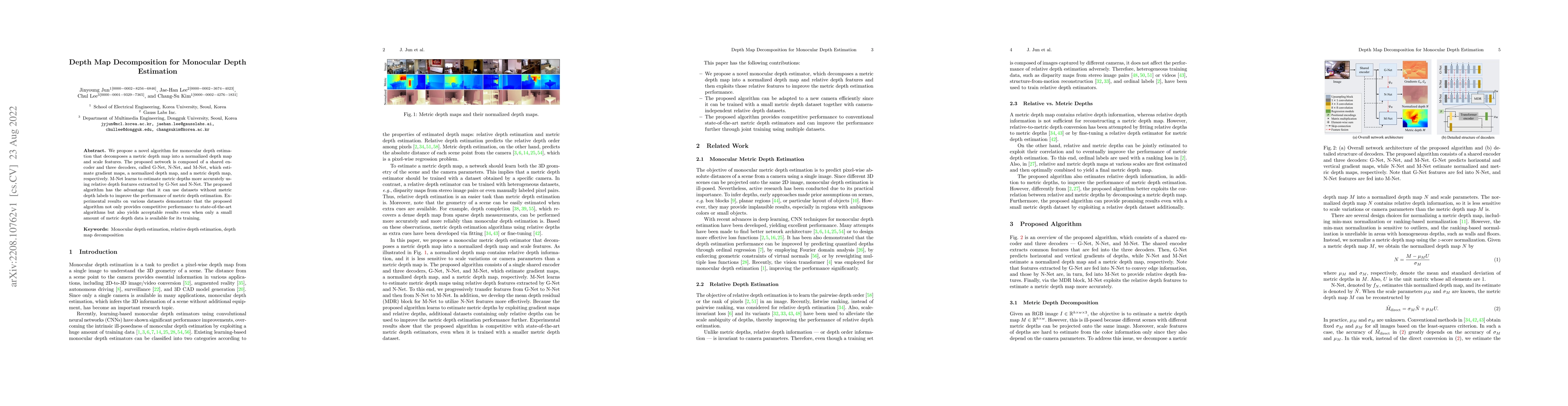Thumbnail for Depth Map Decomposition for Monocular Depth Estimation