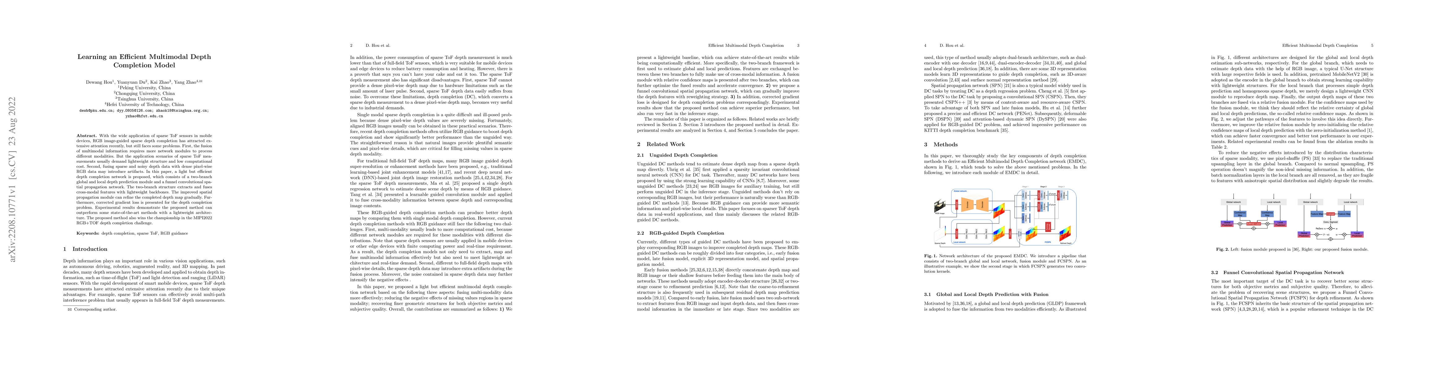 Thumbnail for Learning an Efficient Multimodal Depth Completion Model