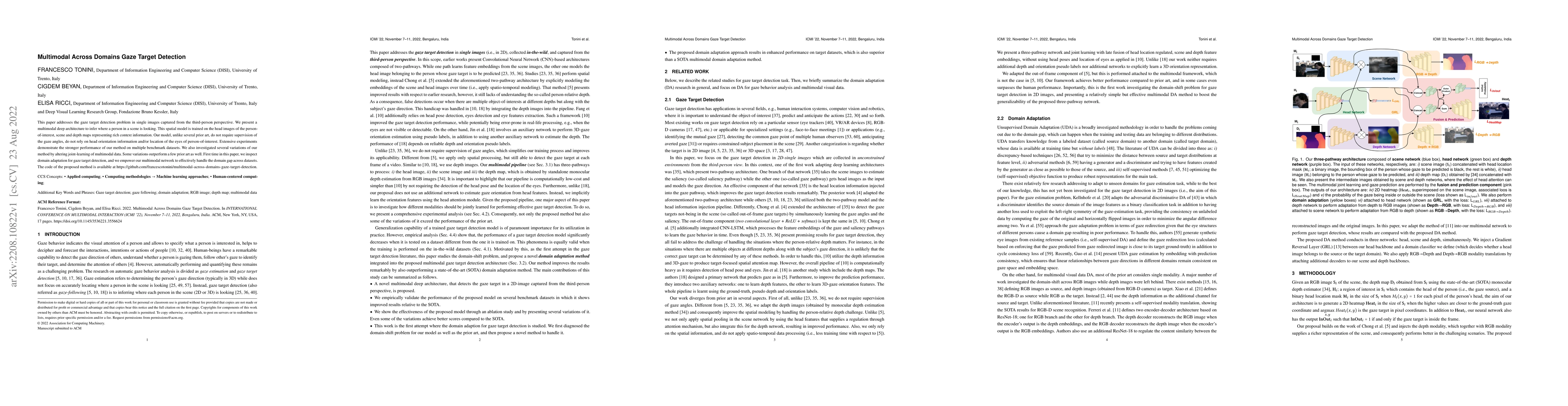 Thumbnail for Multimodal Across Domains Gaze Target Detection