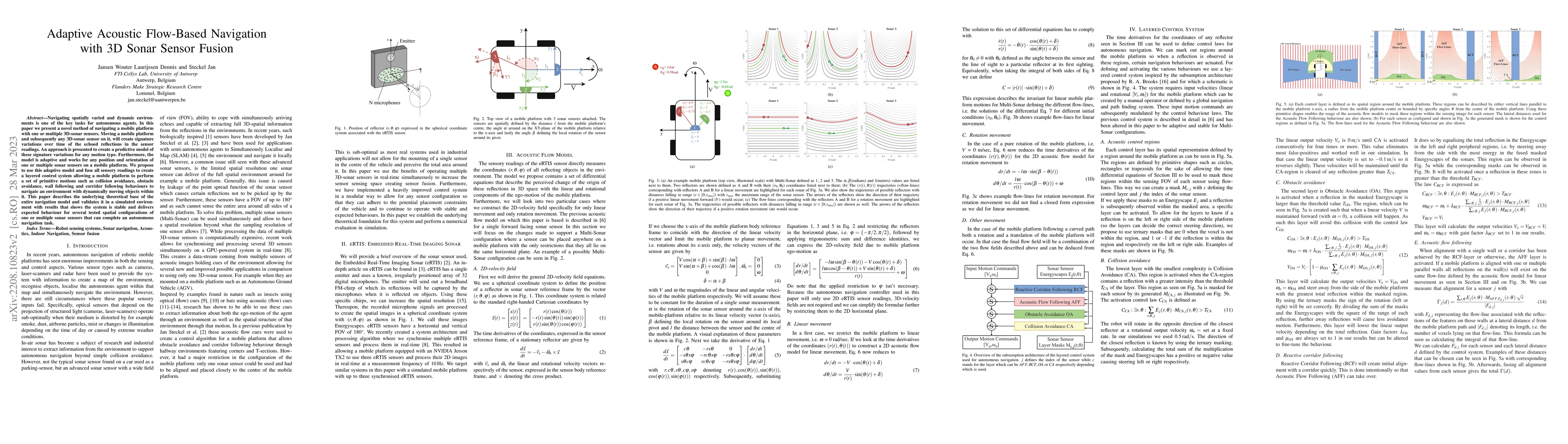 Thumbnail for Adaptive Acoustic Flow-Based Navigation with 3D Sonar Sensor Fusion