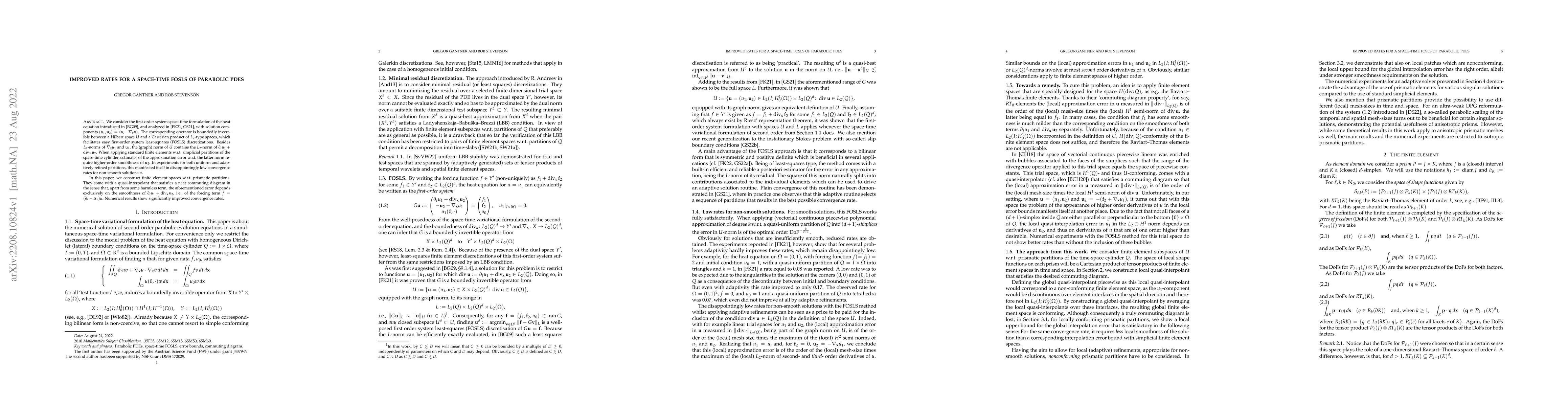 Thumbnail for Improved rates for a space-time FOSLS of parabolic PDEs