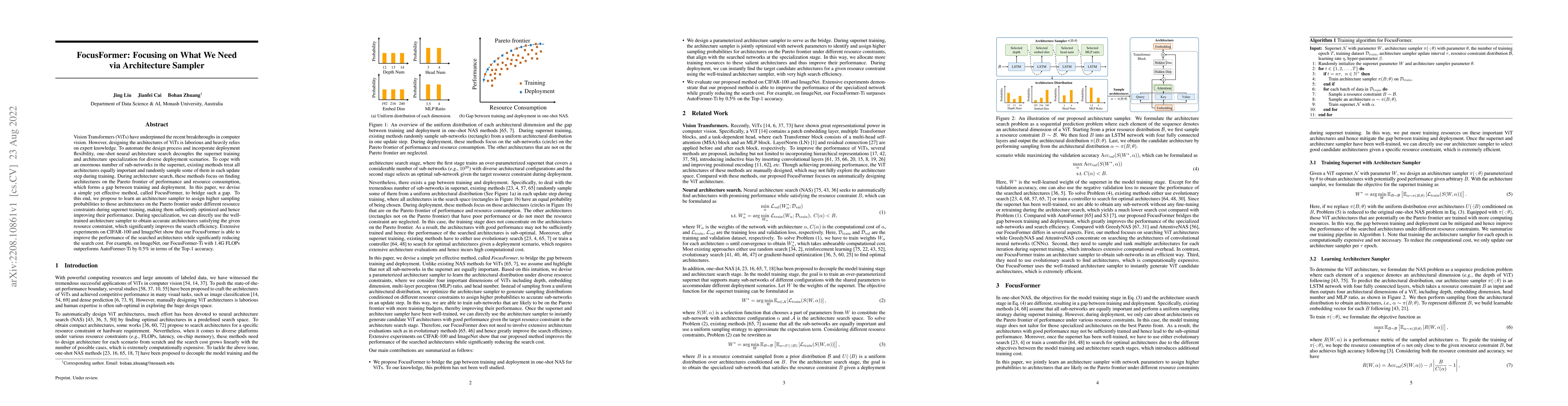 Thumbnail for FocusFormer: Focusing on What We Need via Architecture Sampler