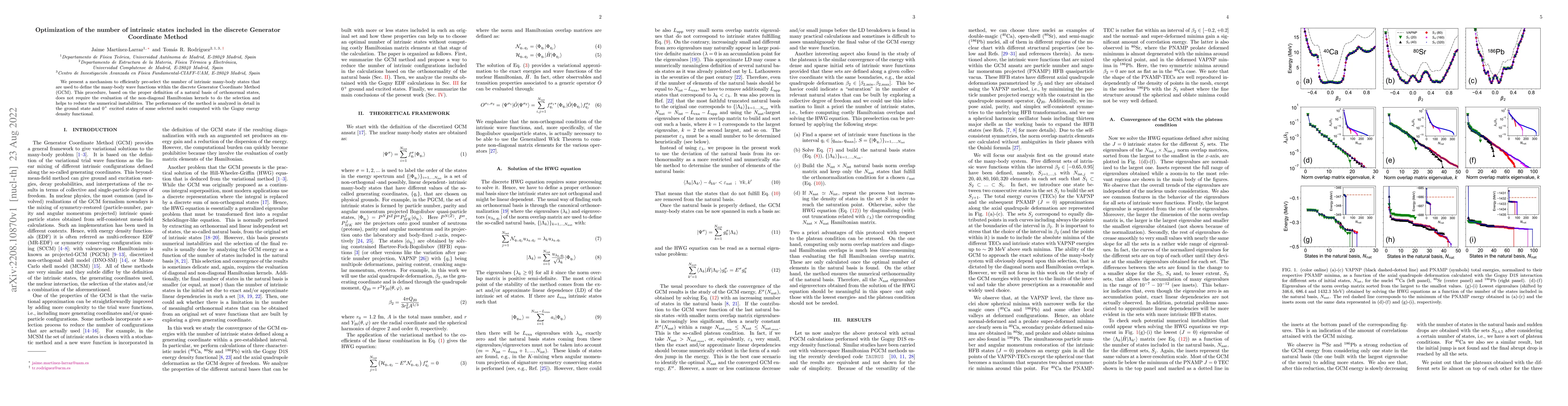 Thumbnail for Optimization of the number of intrinsic states included in the discrete
  Generator Coordinate Method
