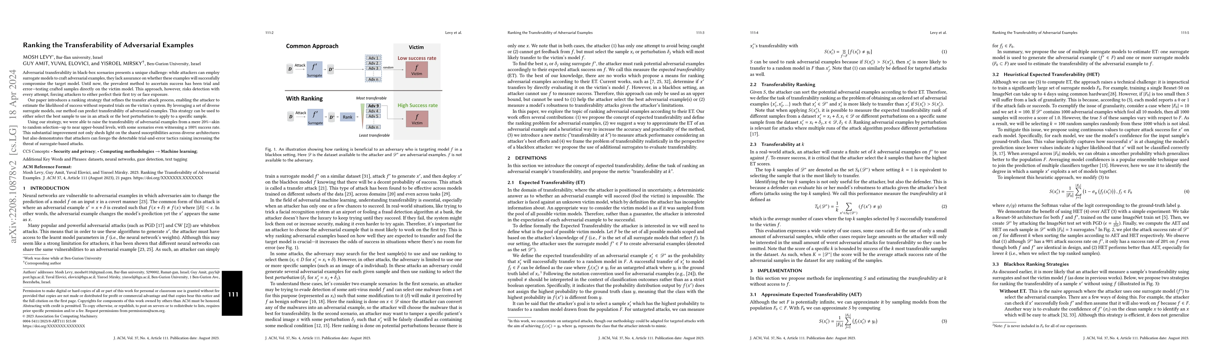 Thumbnail for Transferability Ranking of Adversarial Examples