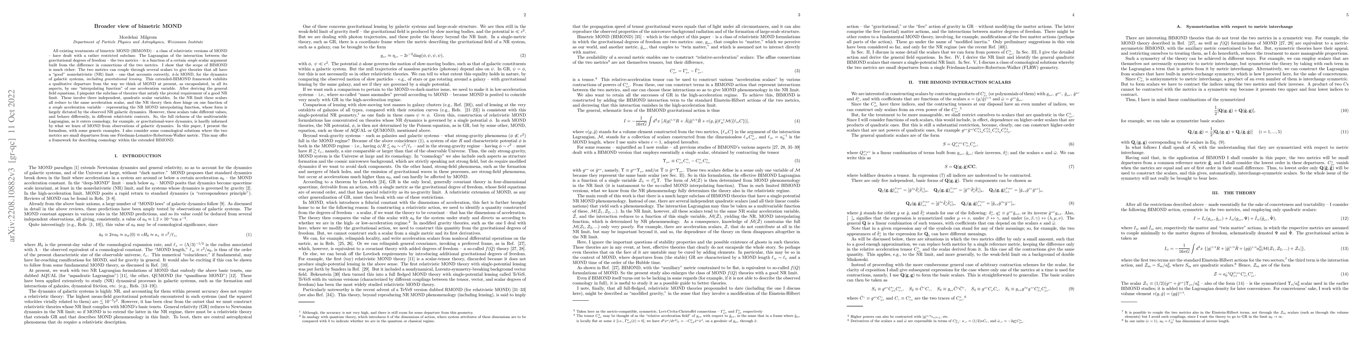 Thumbnail for Broader view of bimetric MOND