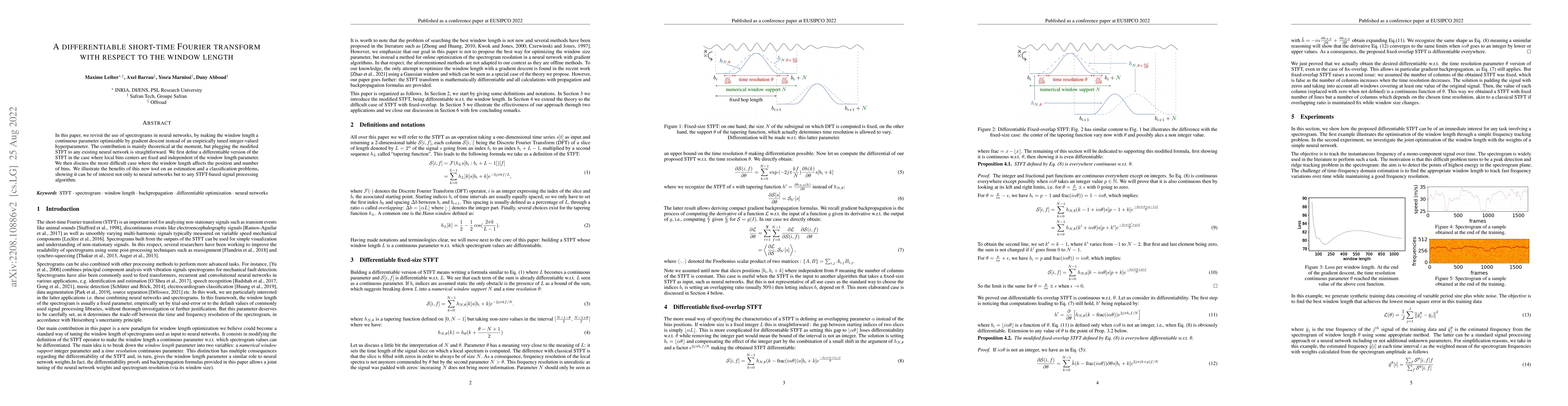 Thumbnail for A differentiable short-time Fourier transform with respect to the window
  length