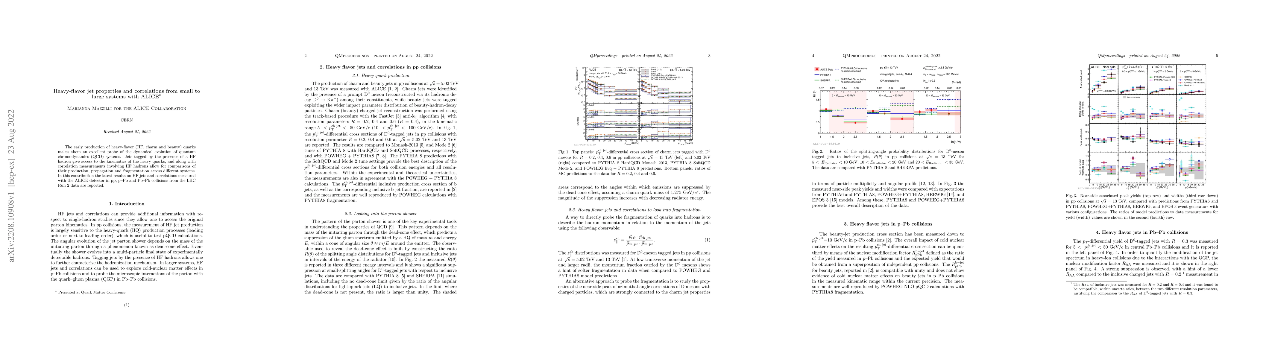 Thumbnail for Heavy-flavor jet properties and correlations from small to large systems
  with ALICE