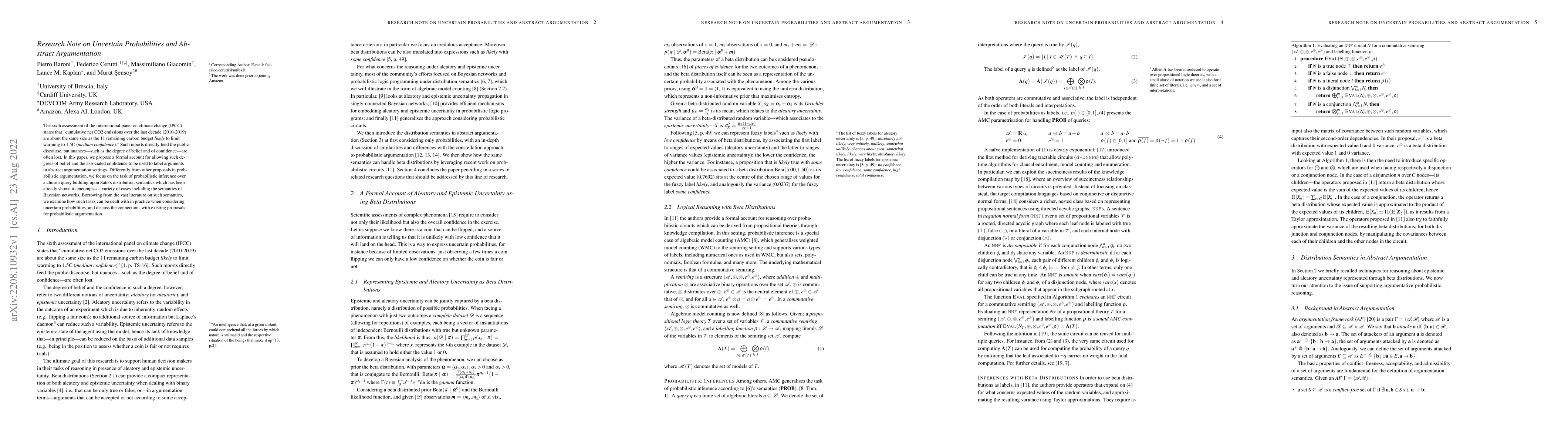 Thumbnail for Research Note on Uncertain Probabilities and Abstract Argumentation