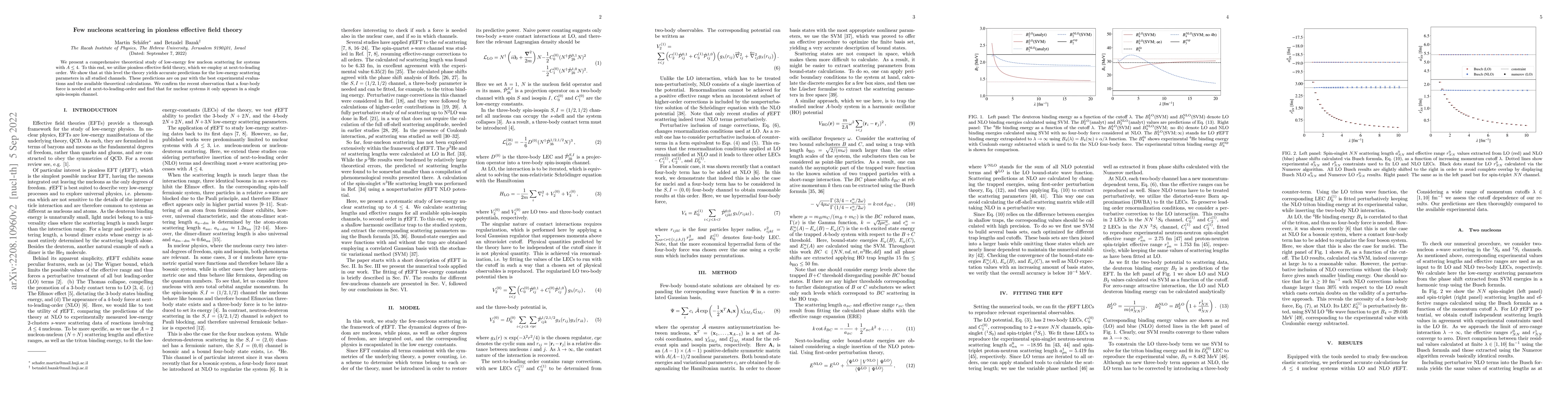 Thumbnail for Few nucleons scattering in pionless effective field theory