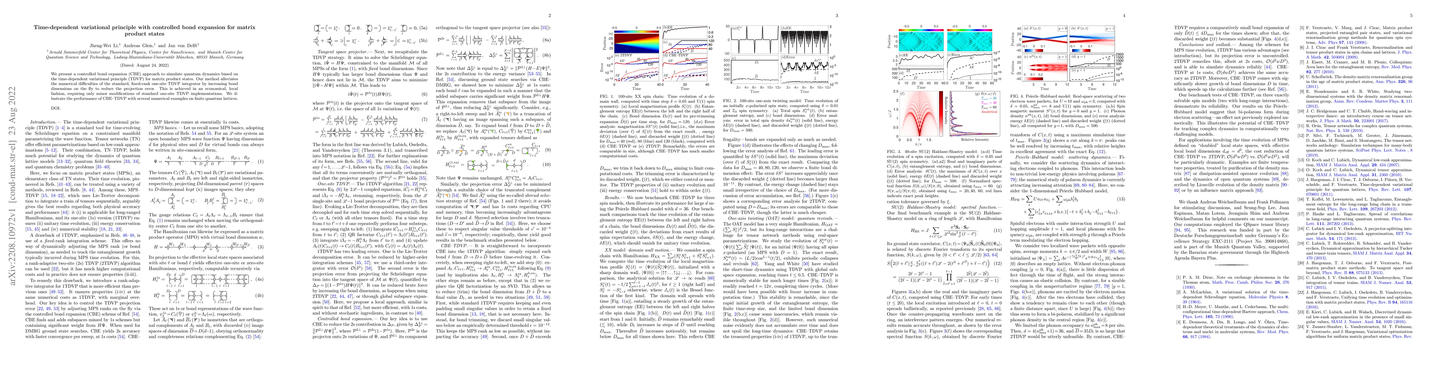 Thumbnail for Time-dependent variational principle with controlled bond expansion for
  matrix product states