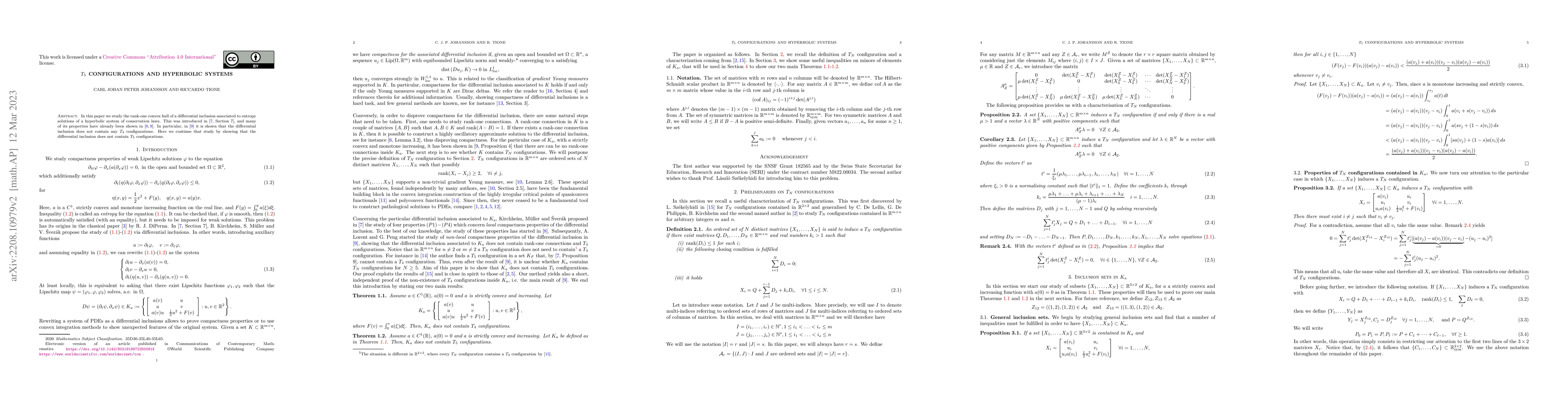 Thumbnail for $T_5$ configurations and hyperbolic systems