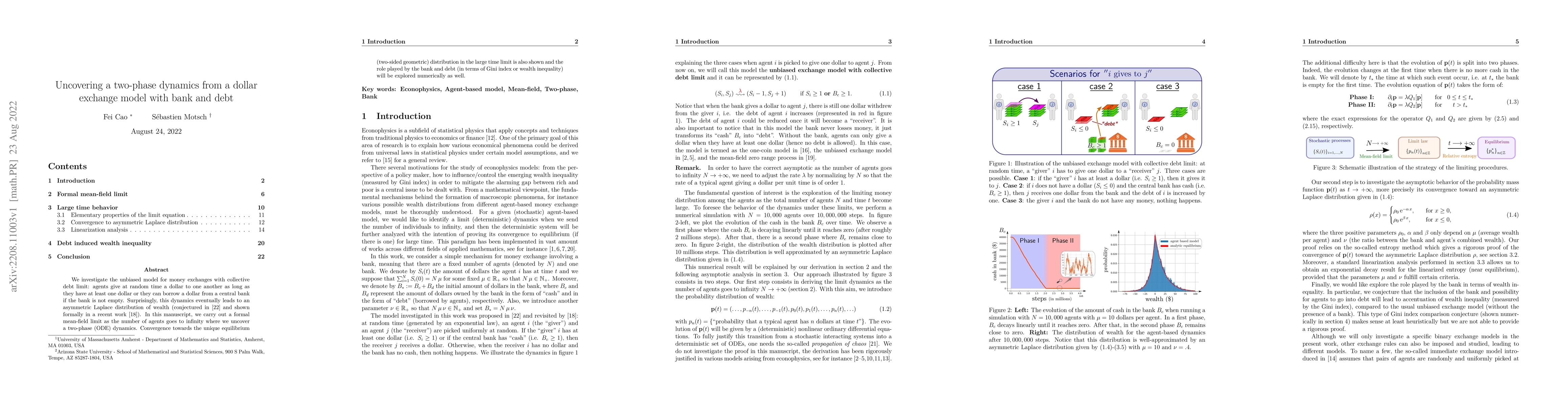 Thumbnail for Uncovering a two-phase dynamics from a dollar exchange model with bank
  and debt