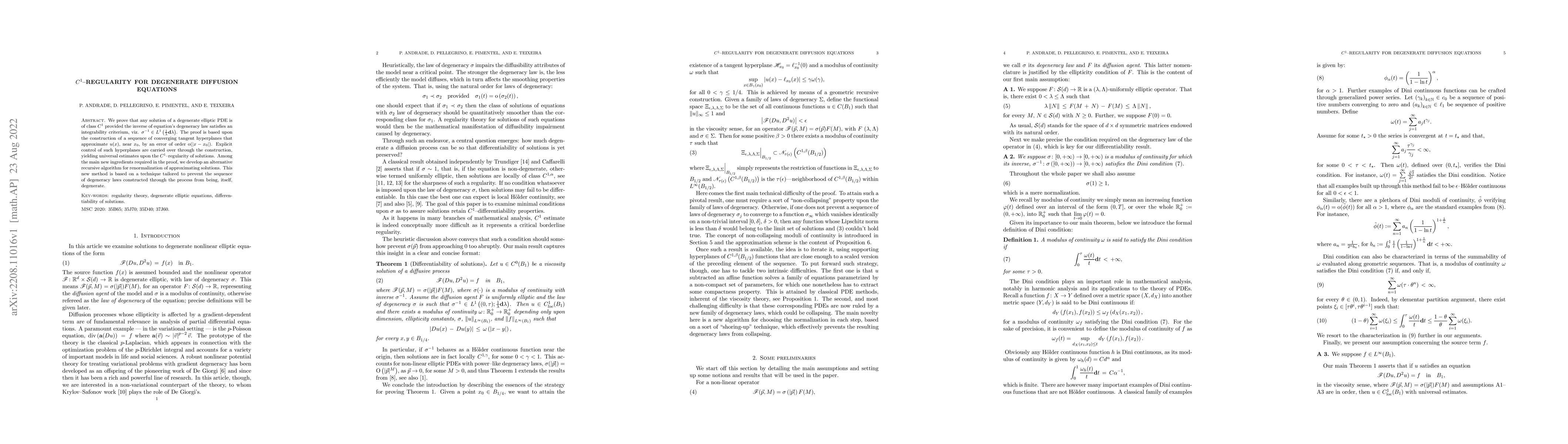 Thumbnail for $C^1$-regularity for degenerate diffusion equations