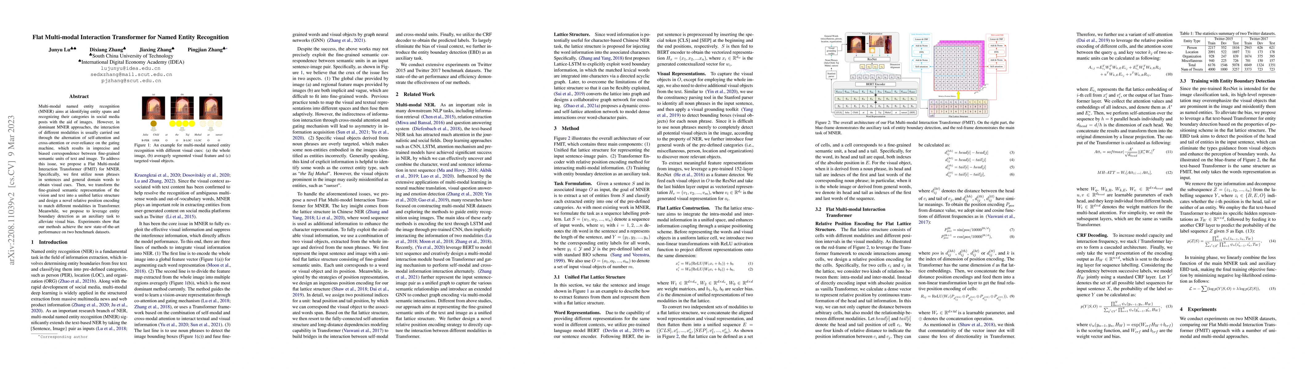Thumbnail for Flat Multi-modal Interaction Transformer for Named Entity Recognition