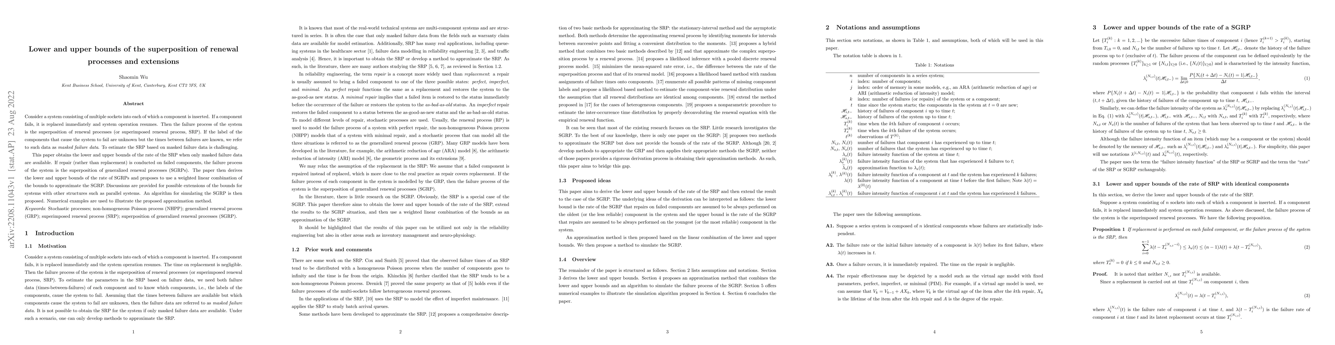 Thumbnail for Lower and upper bounds of the superposition of renewal processes and
  extensions