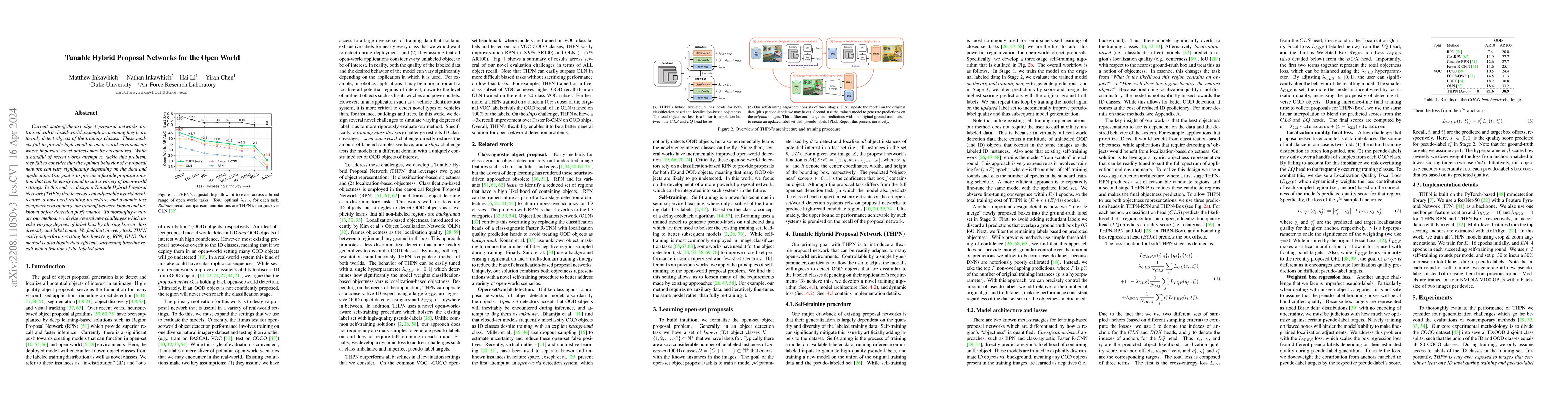 Thumbnail for Tunable Hybrid Proposal Networks for the Open World
