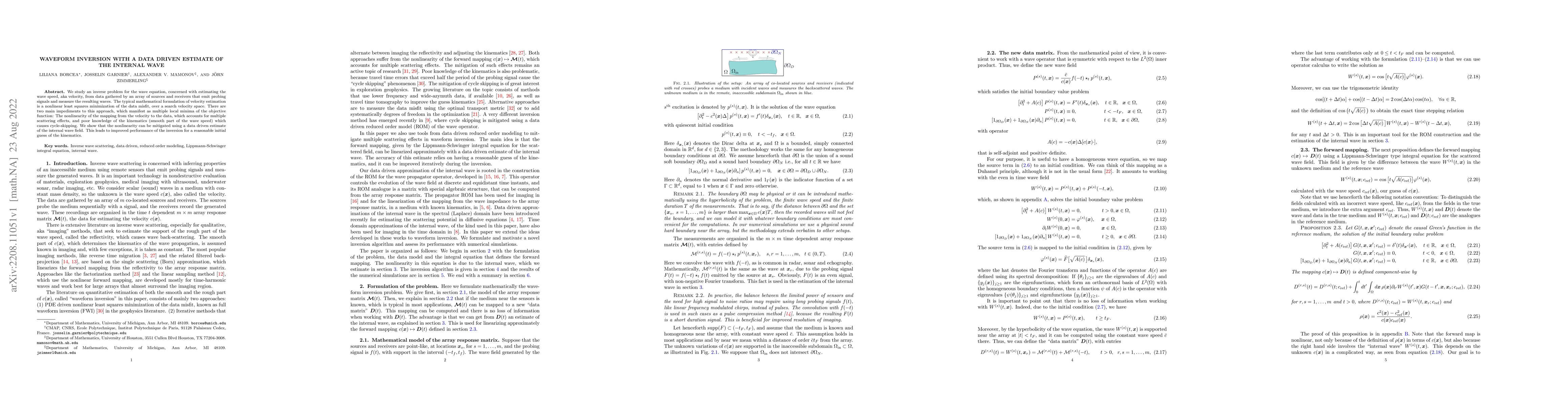 Thumbnail for Waveform inversion with a data driven estimate of the internal wave