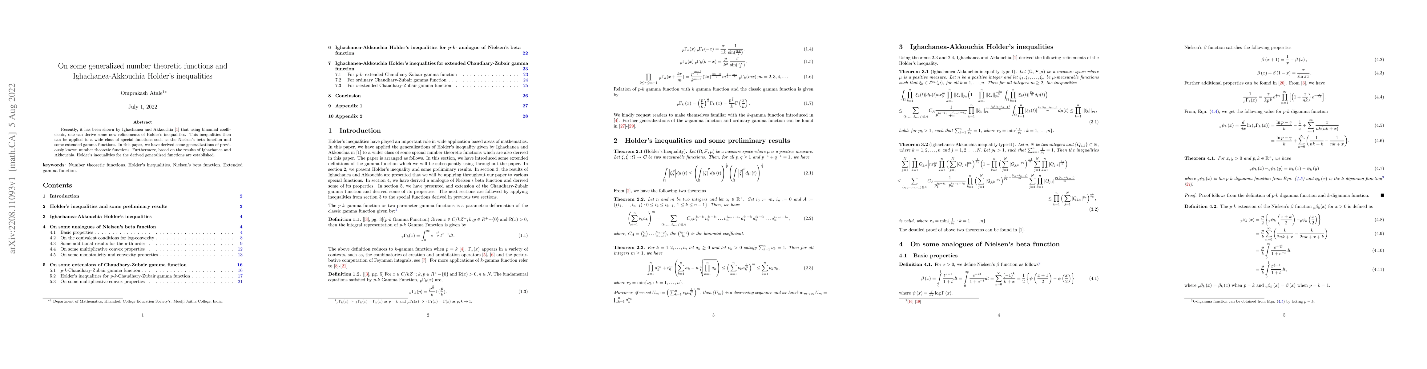 Thumbnail for On some generalized number theoretic functions and Ighachanea-Akkouchia
  Holder's inequalities