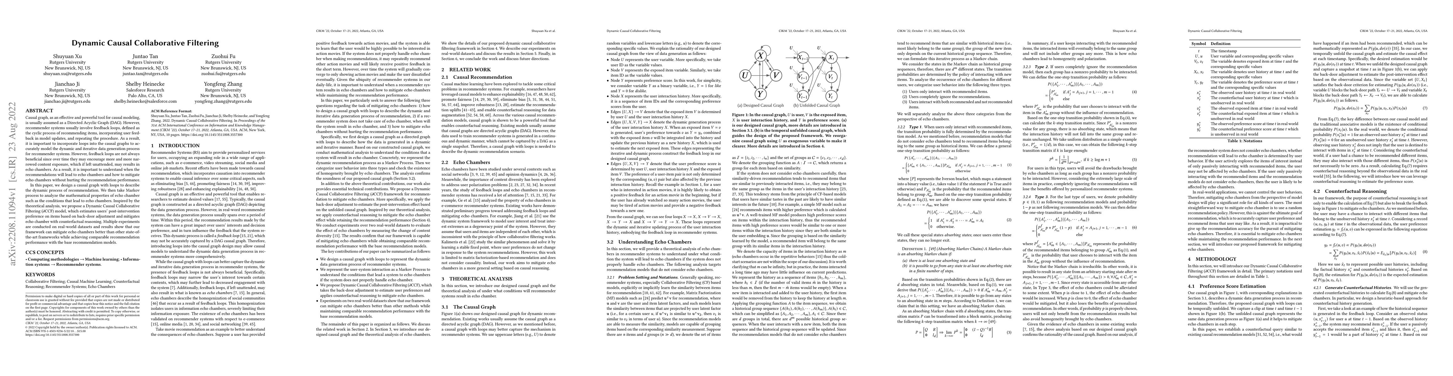 Thumbnail for Dynamic Causal Collaborative Filtering