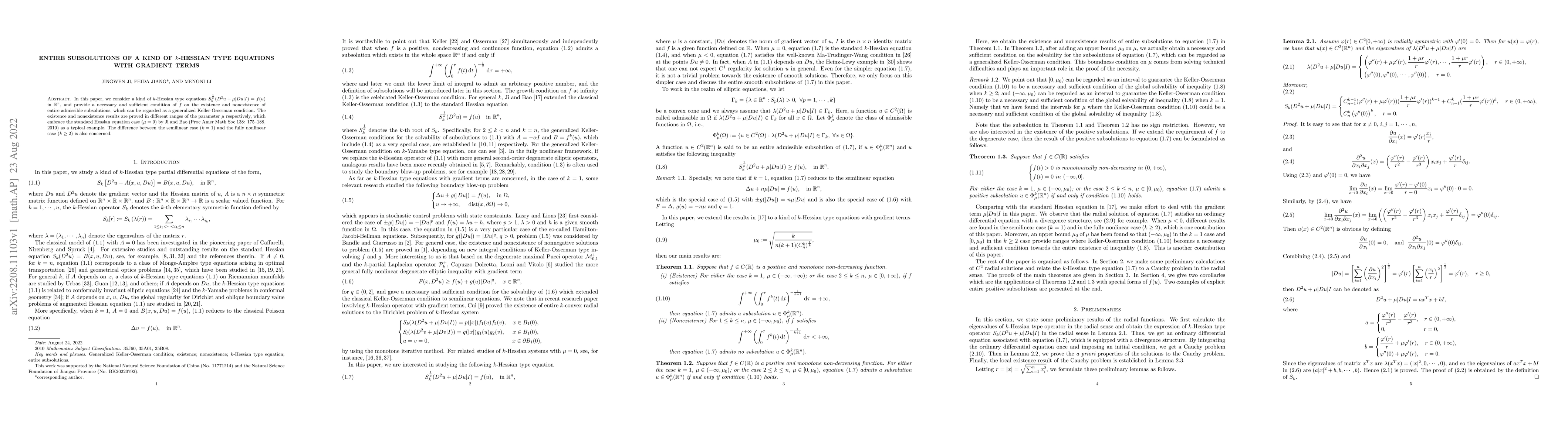 Thumbnail for Entire subsolutions of a kind of k-Hessian type equations with gradient
  terms