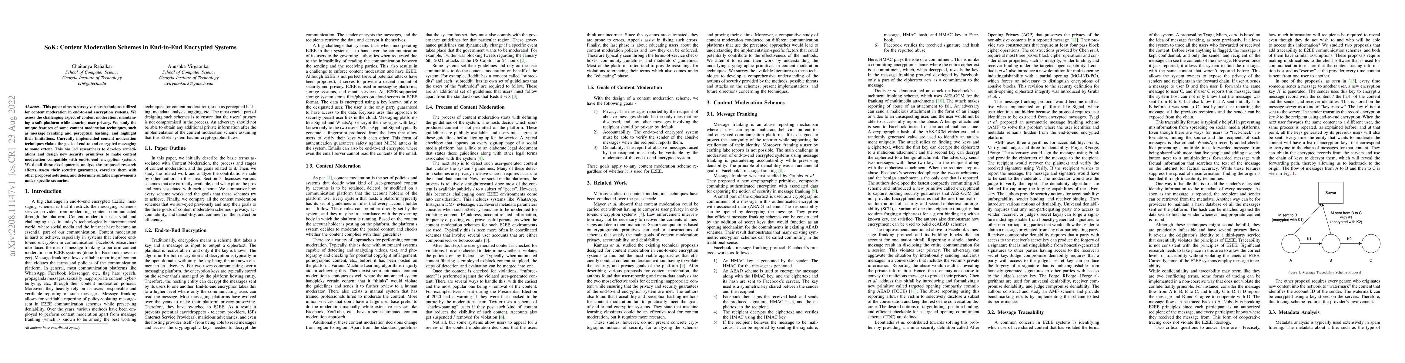 Thumbnail for SoK: Content Moderation Schemes in End-to-End Encrypted Systems