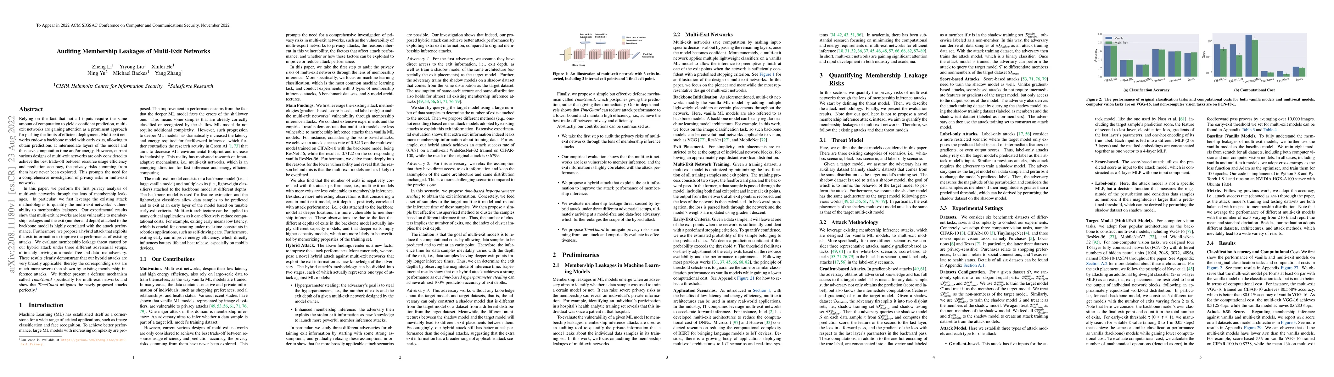 Thumbnail for Auditing Membership Leakages of Multi-Exit Networks