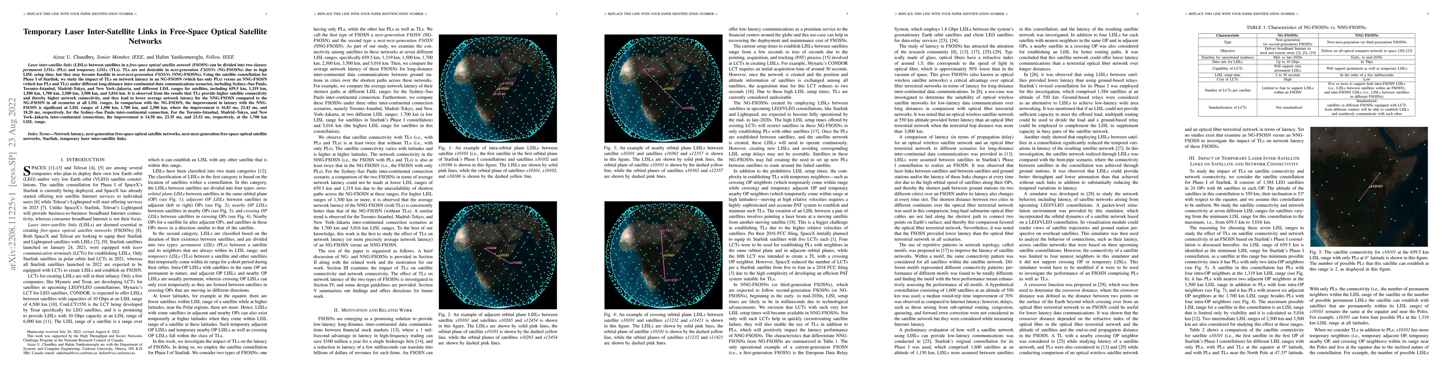 Thumbnail for Temporary Laser Inter-Satellite Links in Free-Space Optical Satellite
  Networks