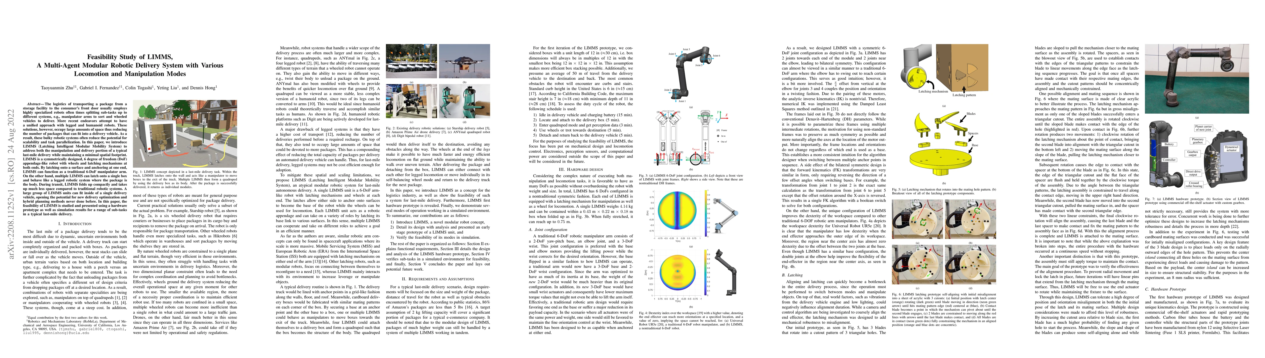 Thumbnail for Feasibility Study of LIMMS, A Multi-Agent Modular Robotic Delivery
  System with Various Locomotion and Manipulation Modes