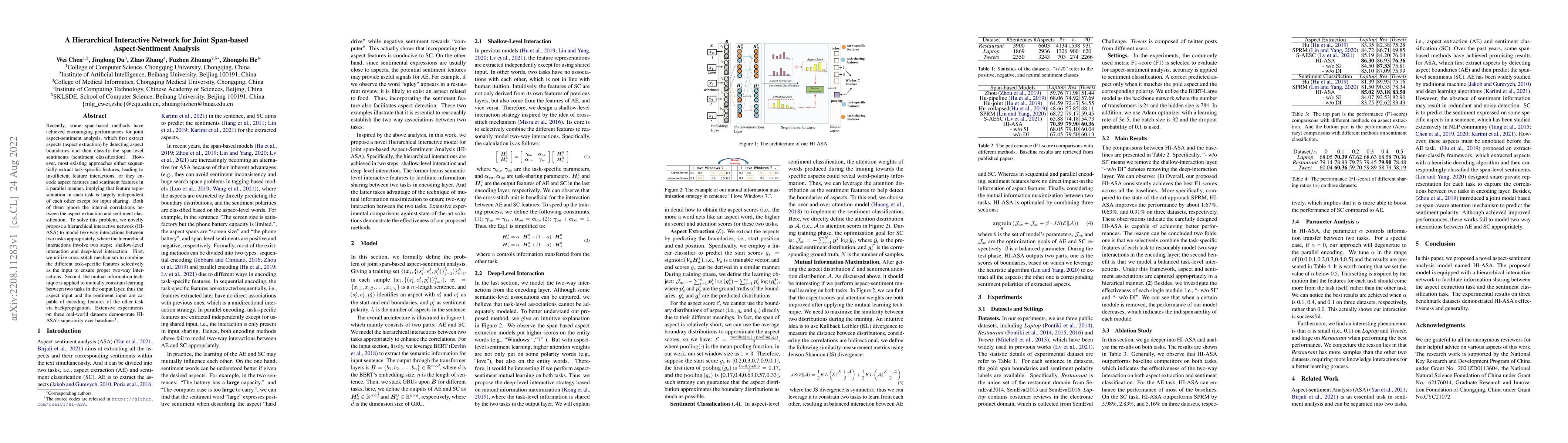 Thumbnail for A Hierarchical Interactive Network for Joint Span-based Aspect-Sentiment
  Analysis