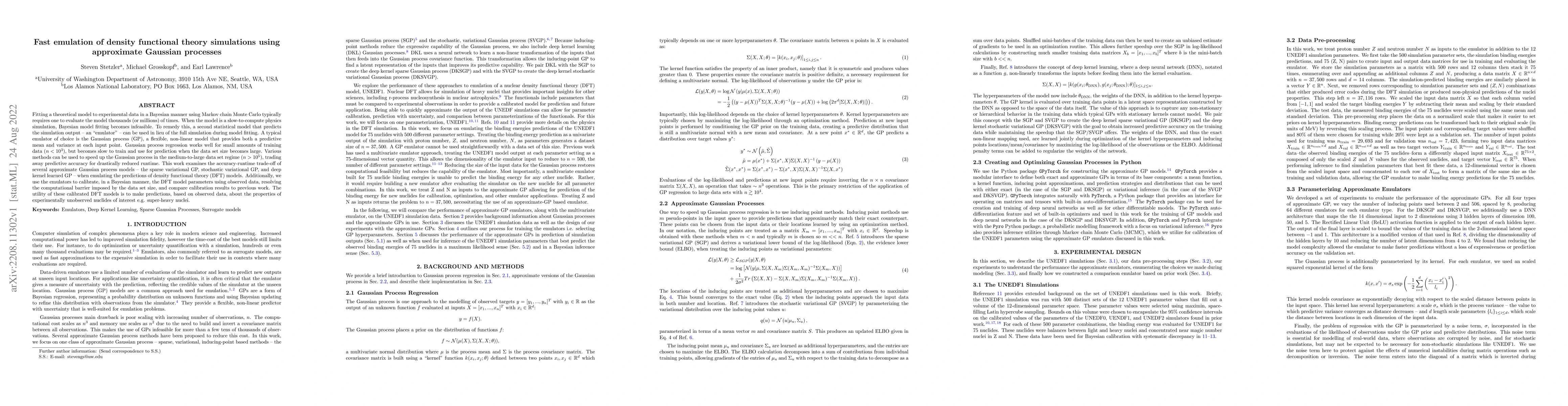 Thumbnail for Fast emulation of density functional theory simulations using
  approximate Gaussian processes