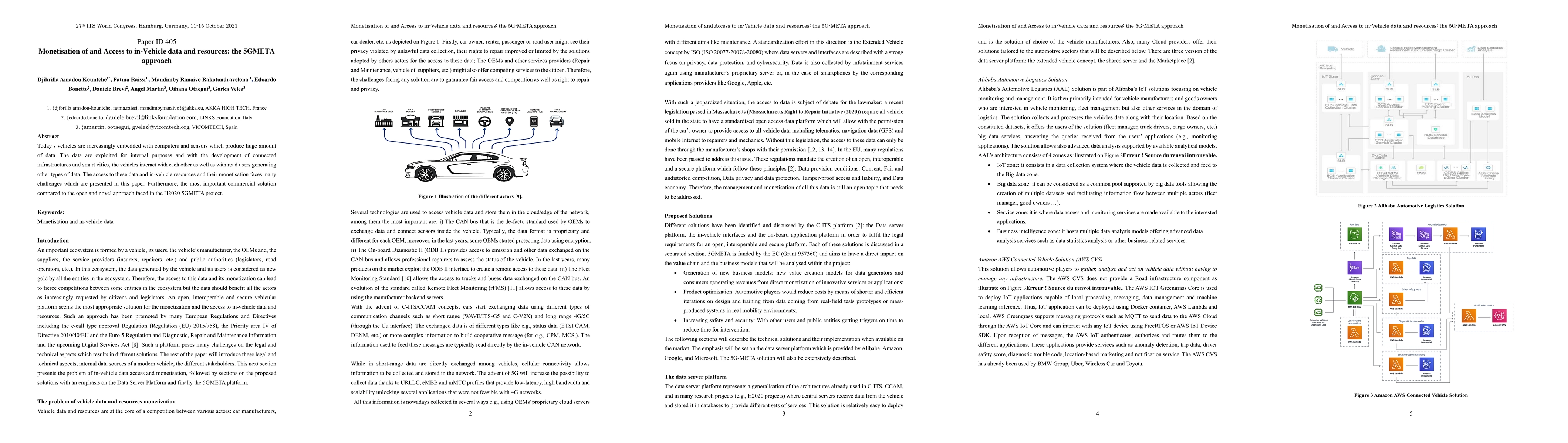 Thumbnail for Monetisation of and Access to in-Vehicle data and resources: the 5GMETA
  approach