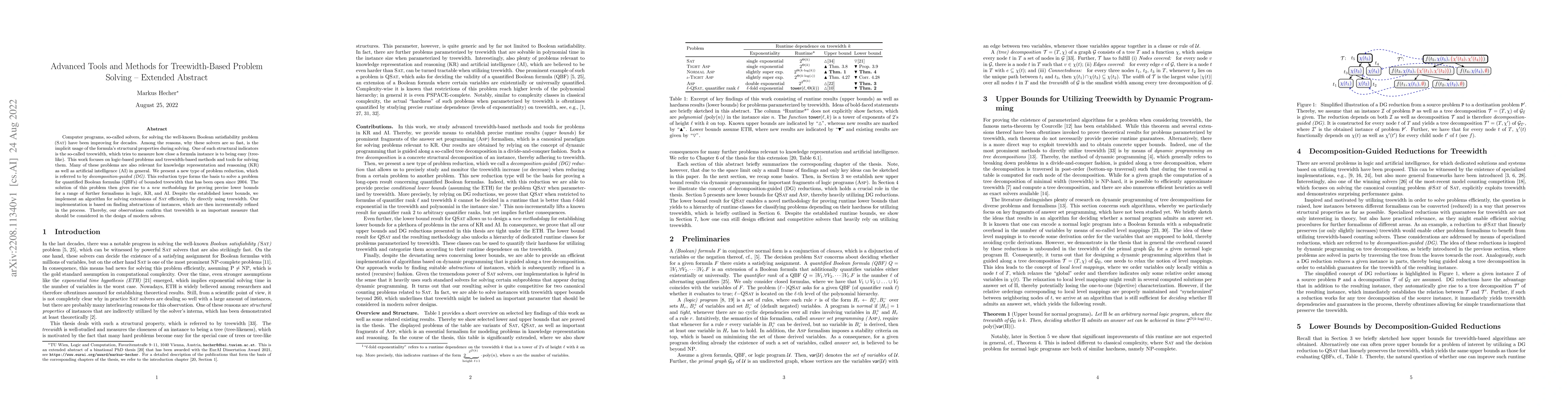 Thumbnail for Advanced Tools and Methods for Treewidth-Based Problem Solving --
  Extended Abstract