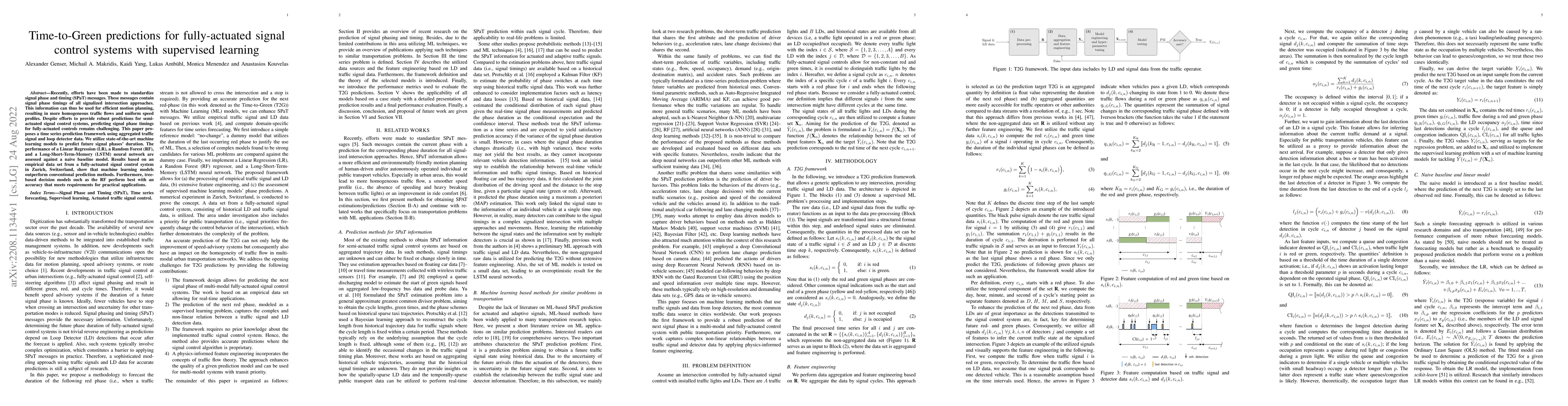 Thumbnail for Time-to-Green predictions for fully-actuated signal control systems with
  supervised learning