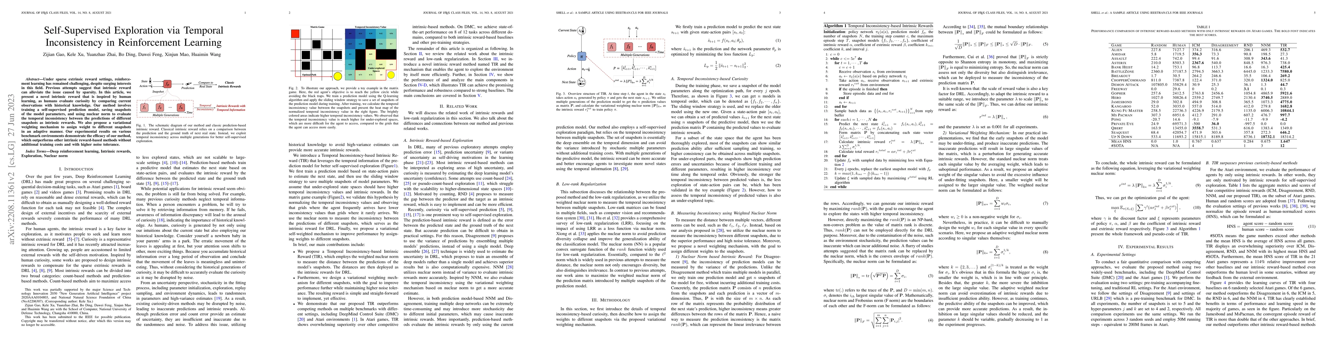 Thumbnail for Self-Supervised Exploration via Temporal Inconsistency in Reinforcement
  Learning