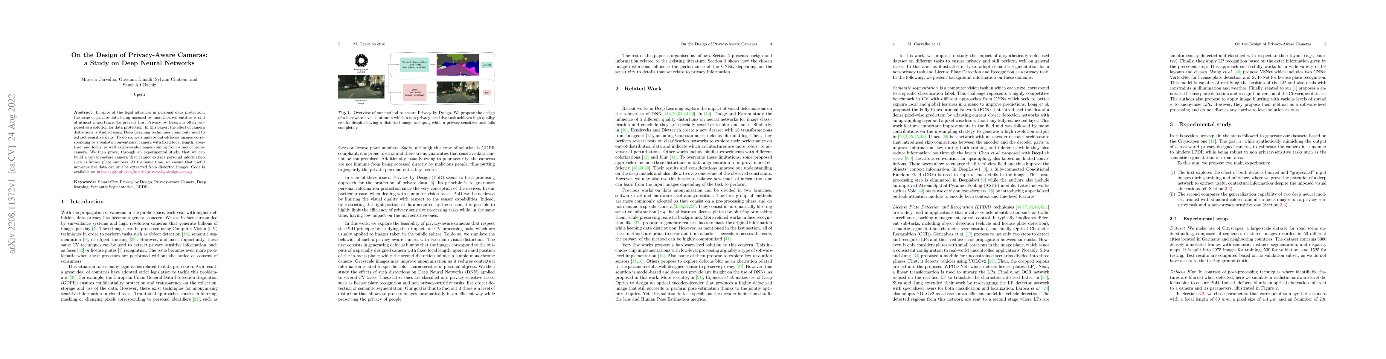 Thumbnail for On the Design of Privacy-Aware Cameras: a Study on Deep Neural Networks