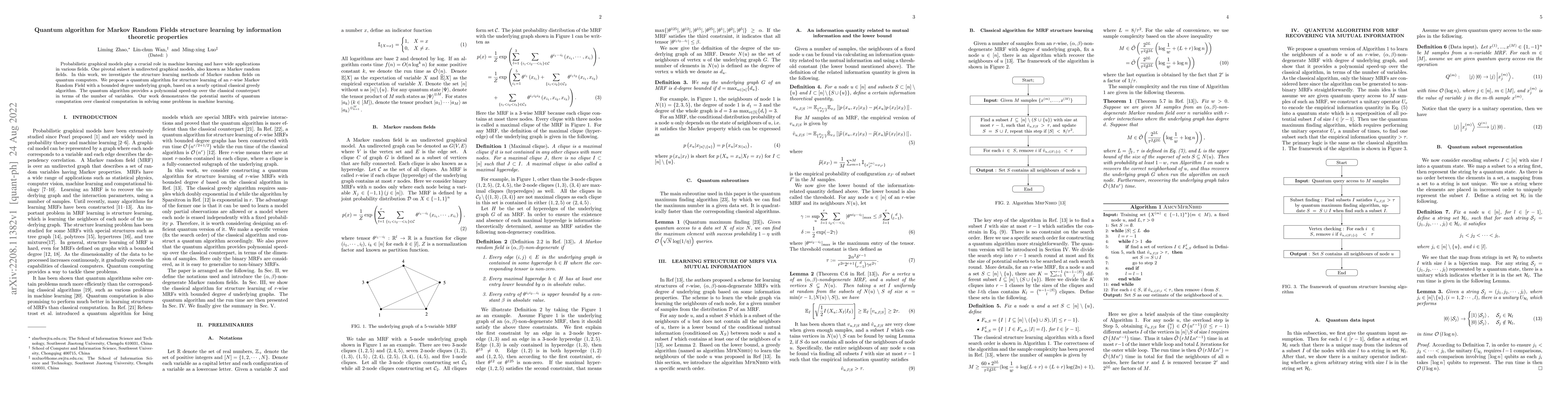 Thumbnail for Quantum algorithm for Markov Random Fields structure learning by
  information theoretic properties