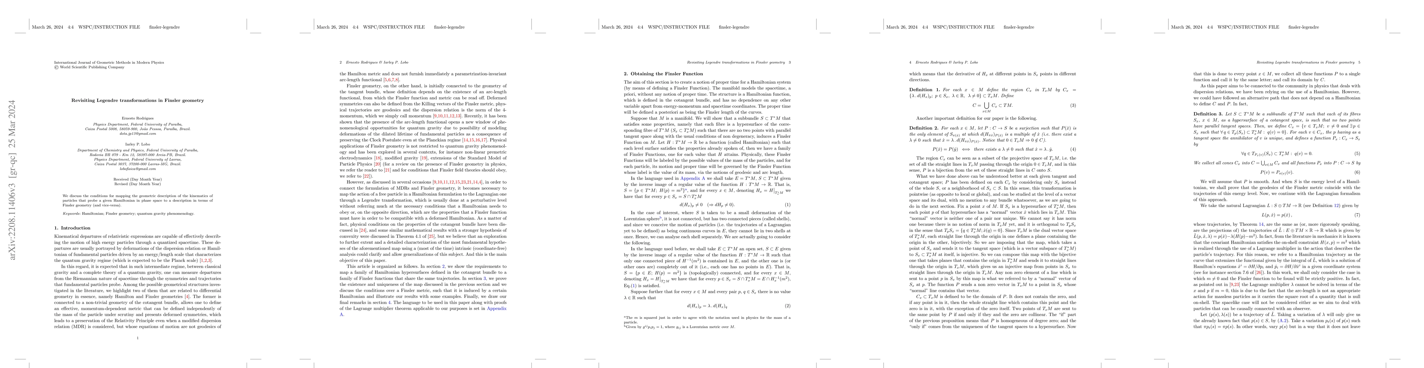 Thumbnail for Revisiting Legendre transformations in Finsler geometry