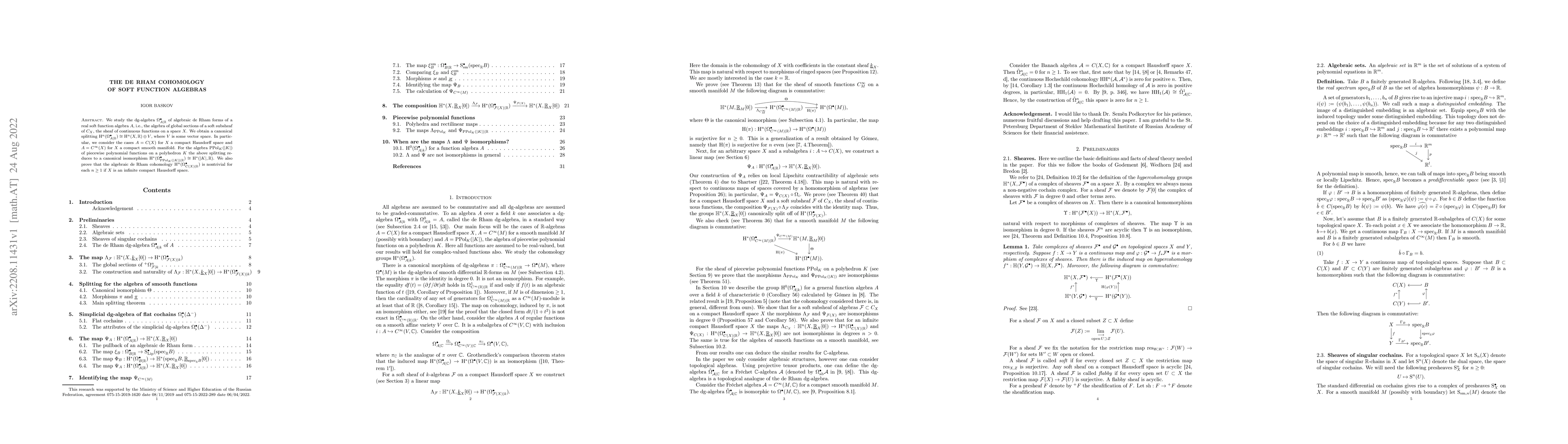 Thumbnail for The de Rham cohomology of soft function algebras