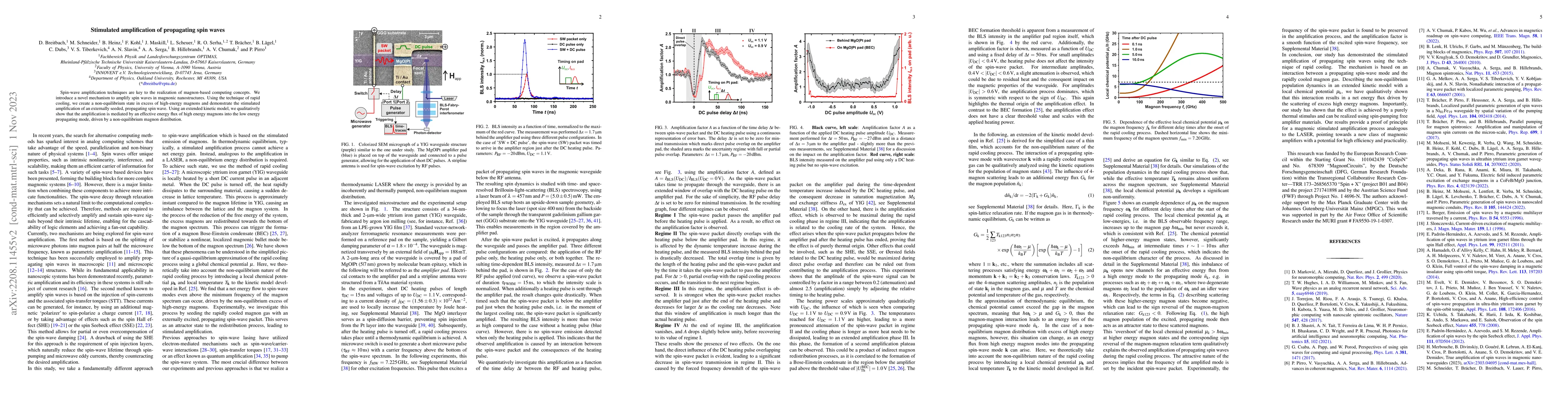 Thumbnail for Stimulated amplification of propagating spin waves