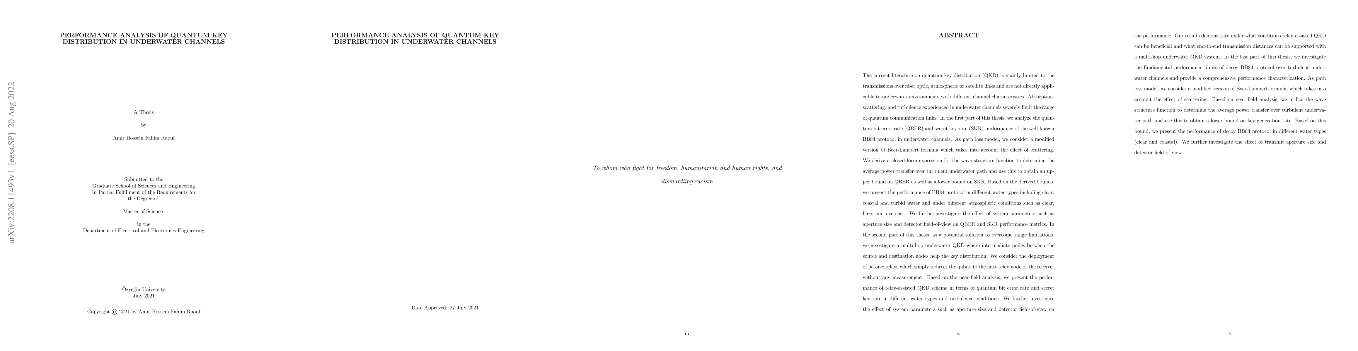 Thumbnail for Performance Analysis of Quantum Key Distribution in Underwater Channels
