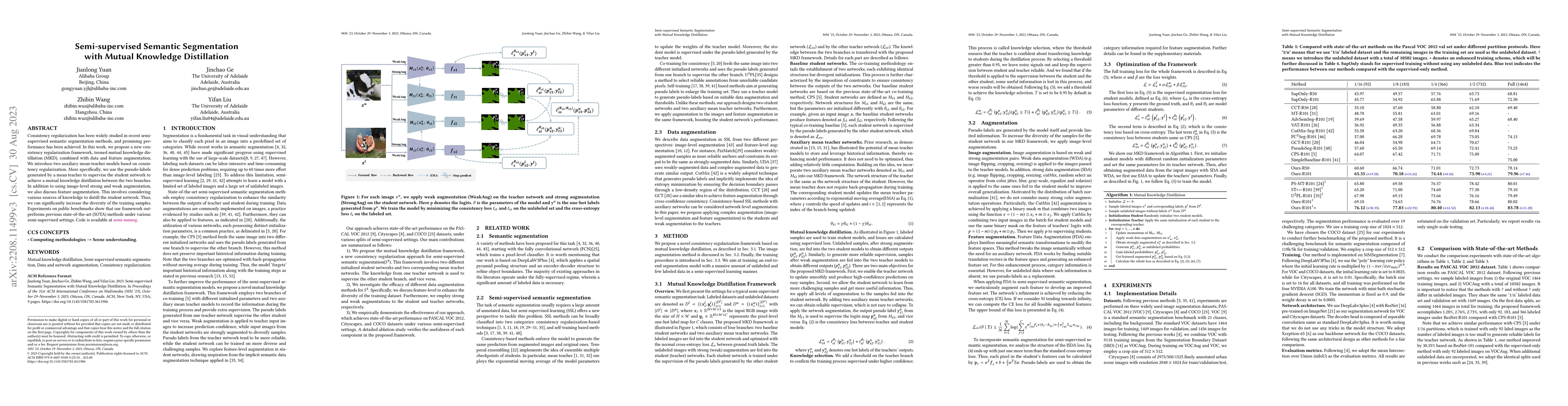Thumbnail for Semi-supervised Semantic Segmentation with Mutual Knowledge Distillation