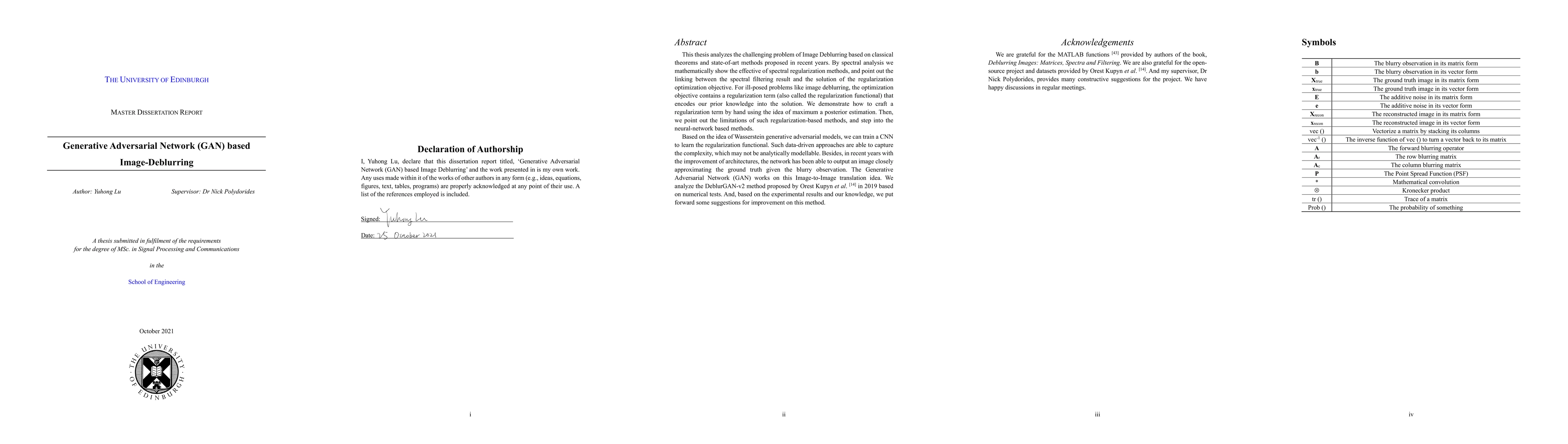Thumbnail for Generative Adversarial Network (GAN) based Image-Deblurring
