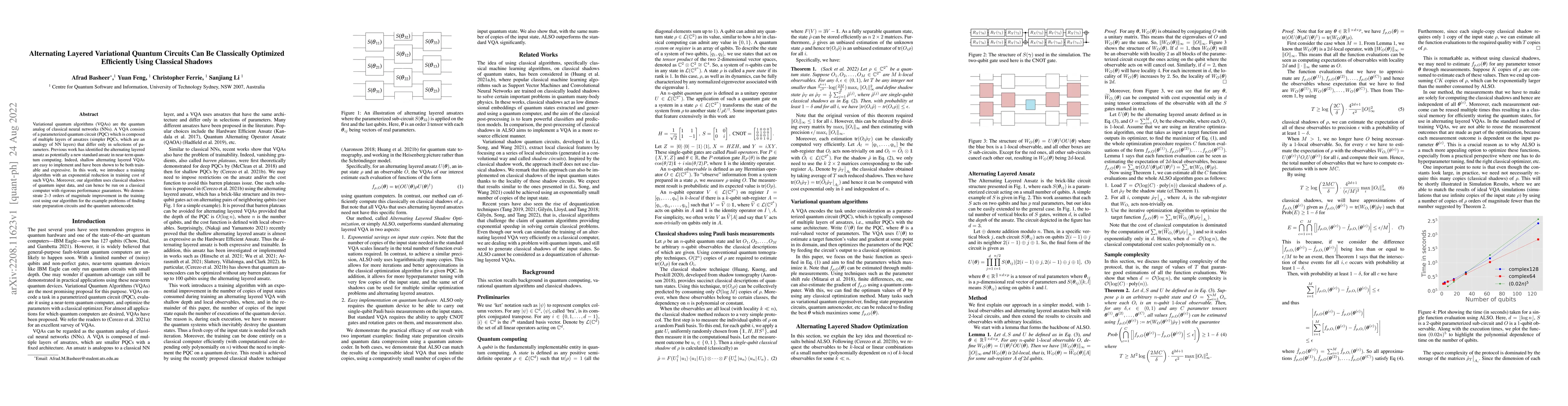 Thumbnail for Alternating Layered Variational Quantum Circuits Can Be Classically
  Optimized Efficiently Using Classical Shadows