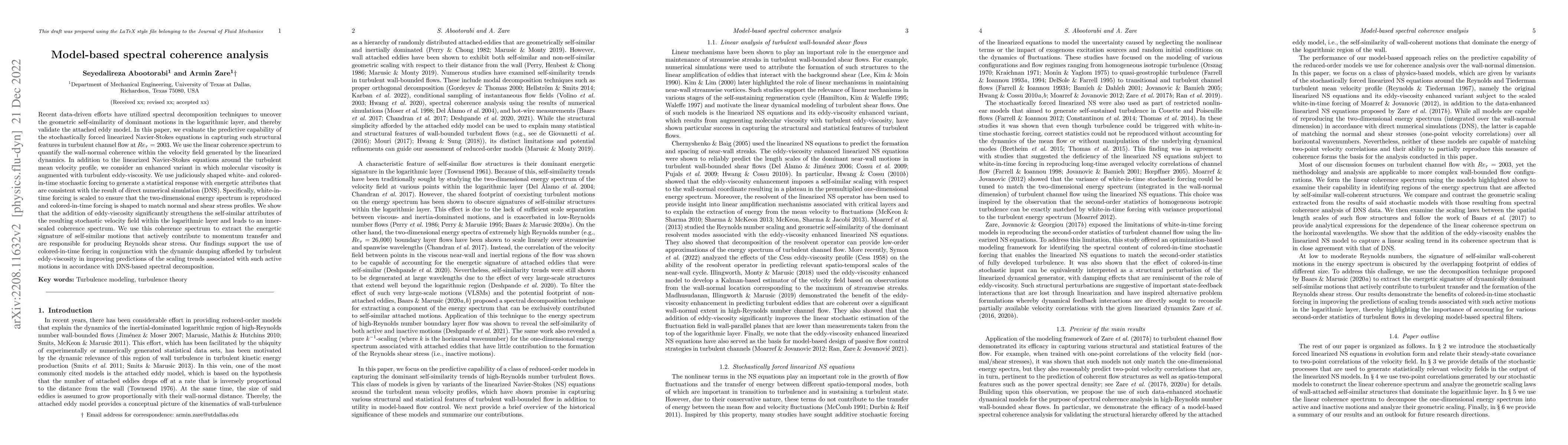 Thumbnail for Model-based spectral coherence analysis