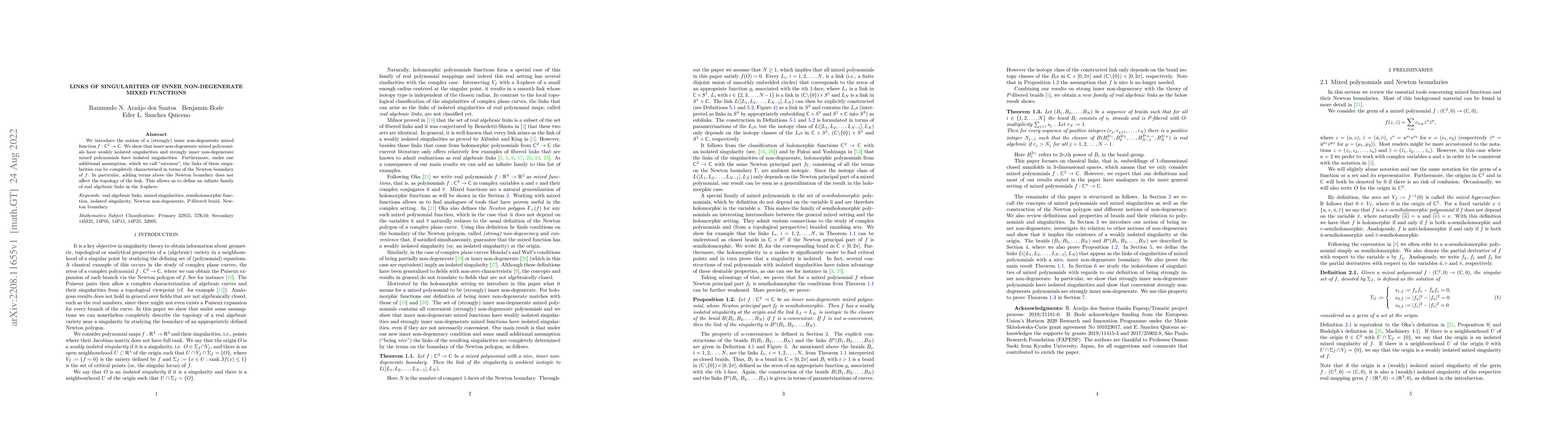 Thumbnail for Links of singularities of inner non-degenerate mixed functions