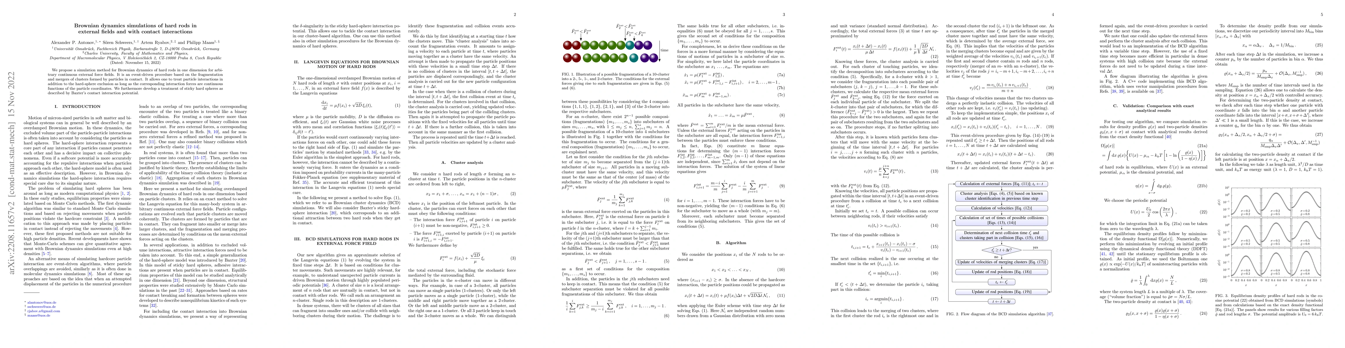 Thumbnail for Brownian dynamics simulations of hard rods in external fields and with
  contact interactions