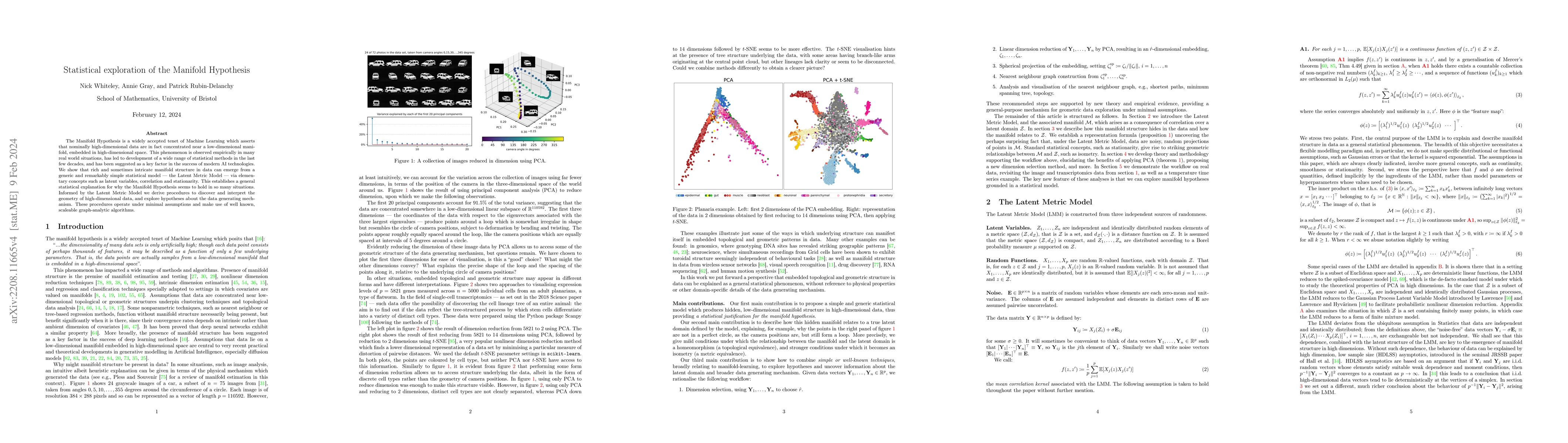 Thumbnail for Statistical exploration of the Manifold Hypothesis