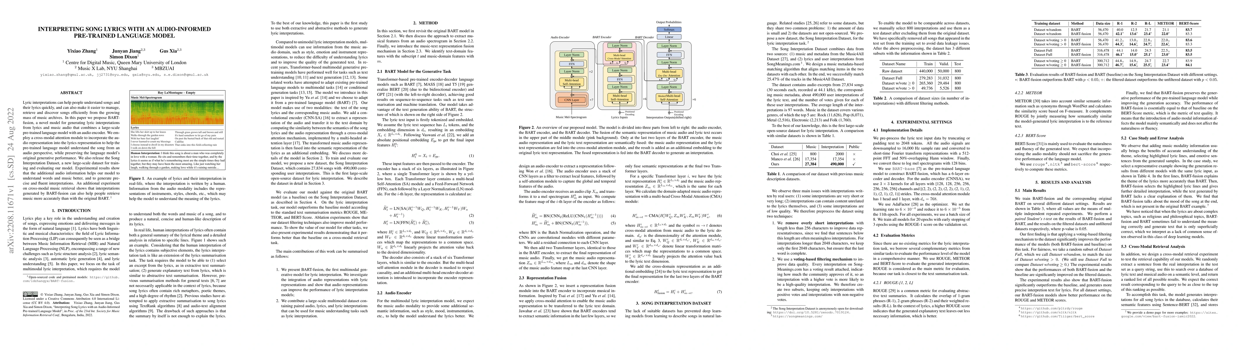 Thumbnail for Interpreting Song Lyrics with an Audio-Informed Pre-trained Language
  Model