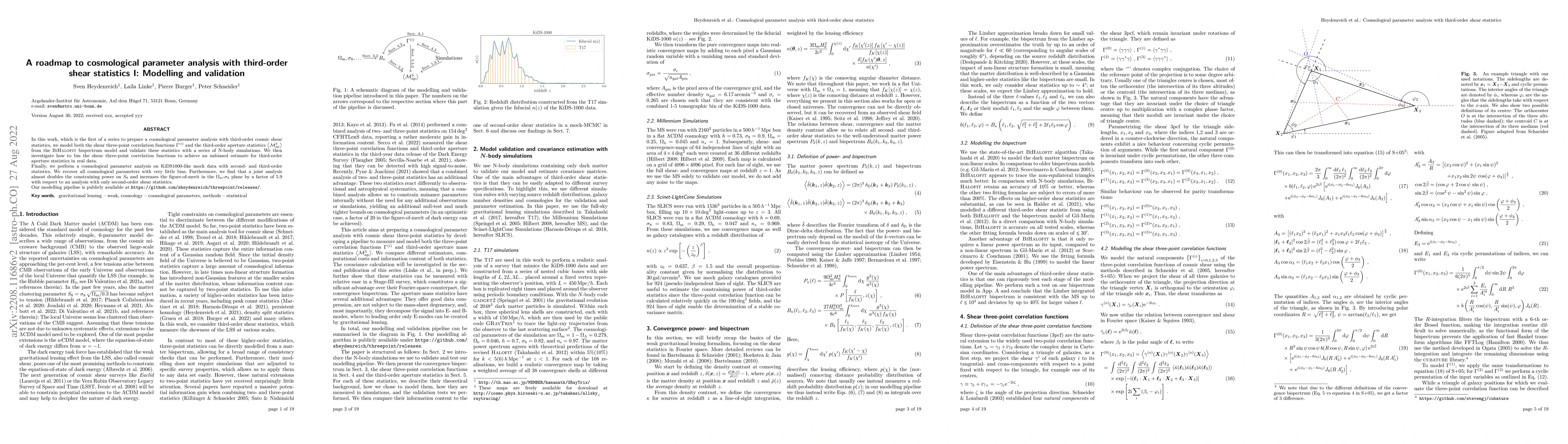 Thumbnail for A roadmap to cosmological parameter analysis with third-order shear
  statistics I: Modelling and validation